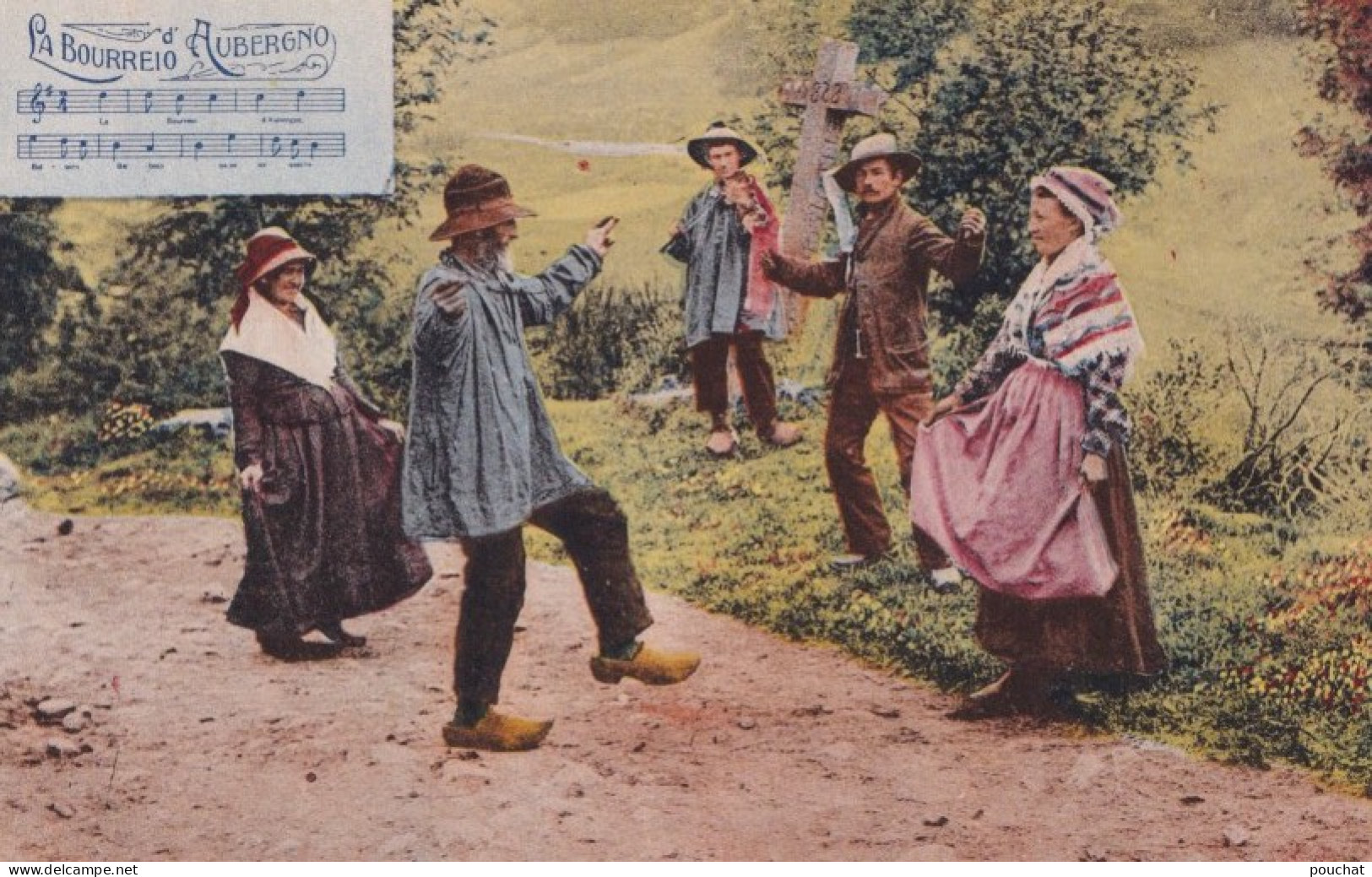 O23- LA BOURRE  D  ' AUVERGNE - LA BOURREIO D ' AUBERGNO - DANSE - FOLKLORE - ( 2 SCANS ) - Danses