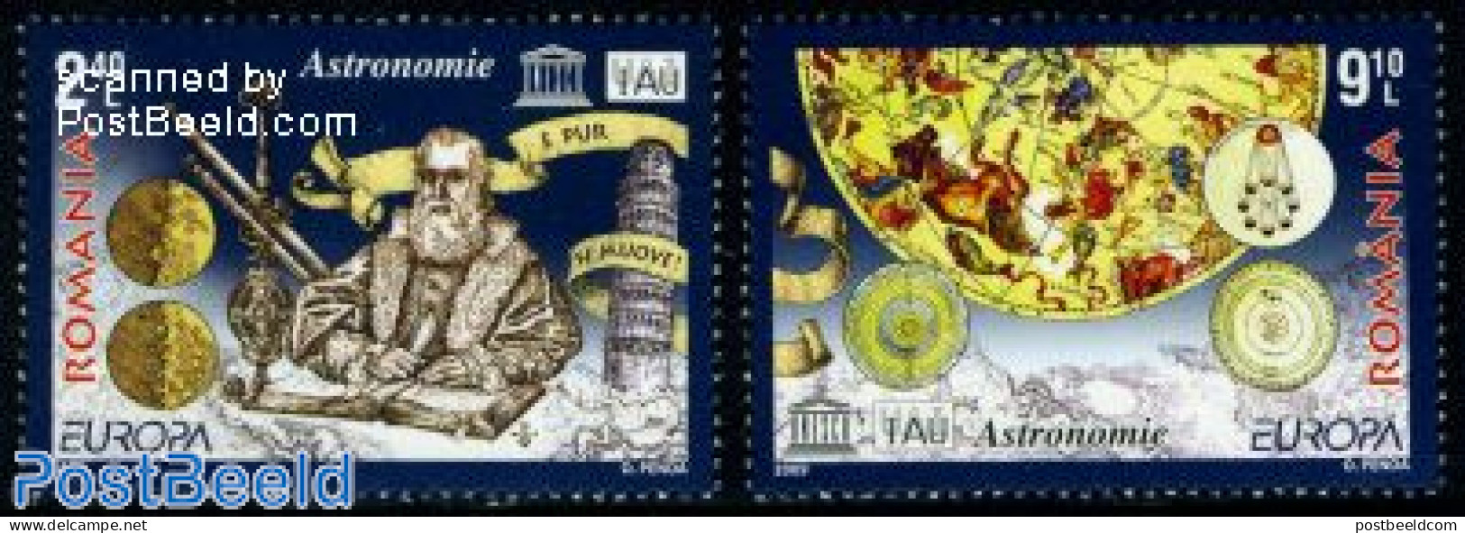 Romania 2009 Europa, Astronomy 2v, Mint NH, History - Science - Europa (cept) - Astronomy - Ongebruikt