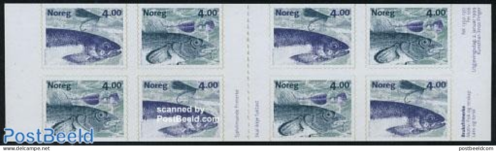 Norway 1999 Fish Booklet, Mint NH, Nature - Fish - Stamp Booklets - Neufs