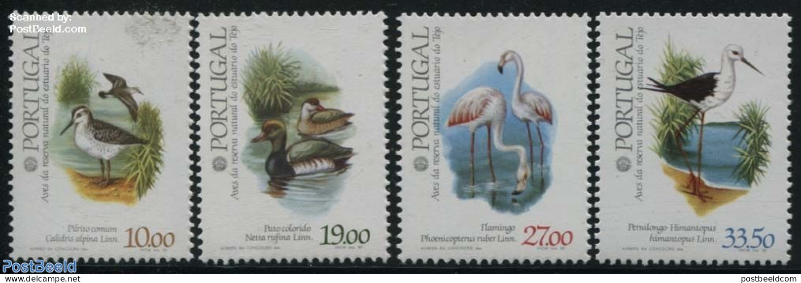 Portugal 1982 Philexfrance, Birds 4v, Mint NH, Nature - Birds - Flamingo - Ongebruikt