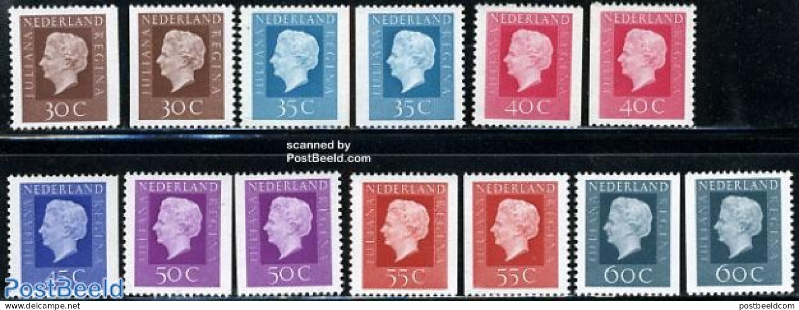 Netherlands 1969 Definitives From Booklets 13v, Mint NH - Neufs