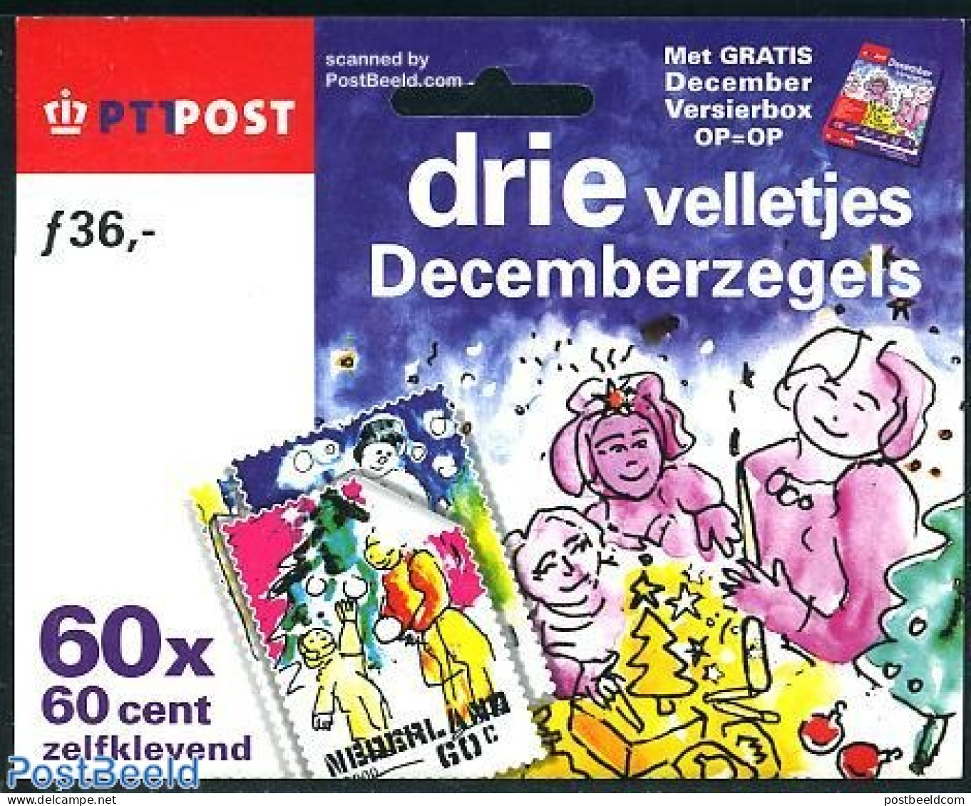 Netherlands 2000 Christmas Hangpack With 3 Sets, Mint NH, Religion - Christmas - Stamp Booklets - Ungebraucht