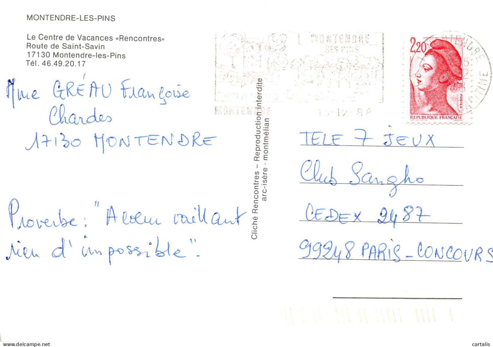 17-MONTENDRE LES PINS-N°4128-A/0139 - Montendre