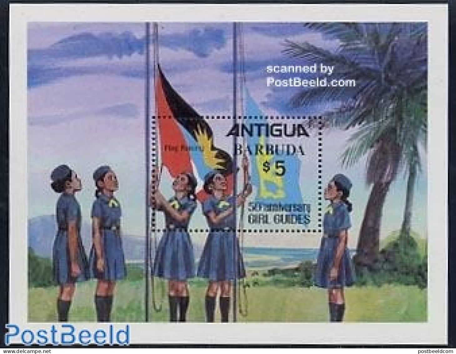 Barbuda 1981 Girl Guides S/s, Mint NH, Sport - Scouting - Barbuda (...-1981)