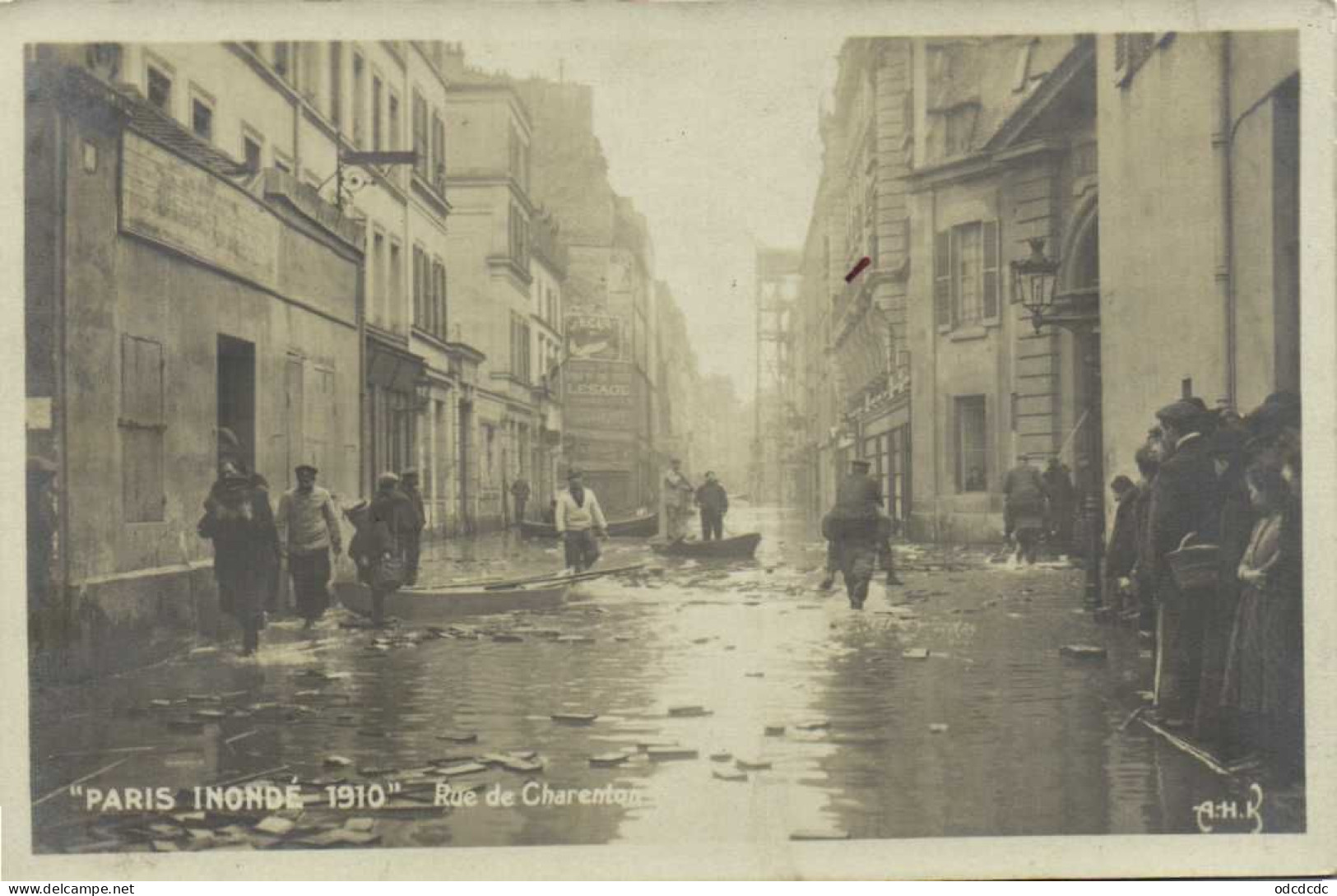 DESTOCKAGE Avant Fermeture Boutique T BON LOT 100 CPA  INONDATIONS DE PARIS 1910 Touies Animées  (toutes Scannées ) - 100 - 499 Postkaarten
