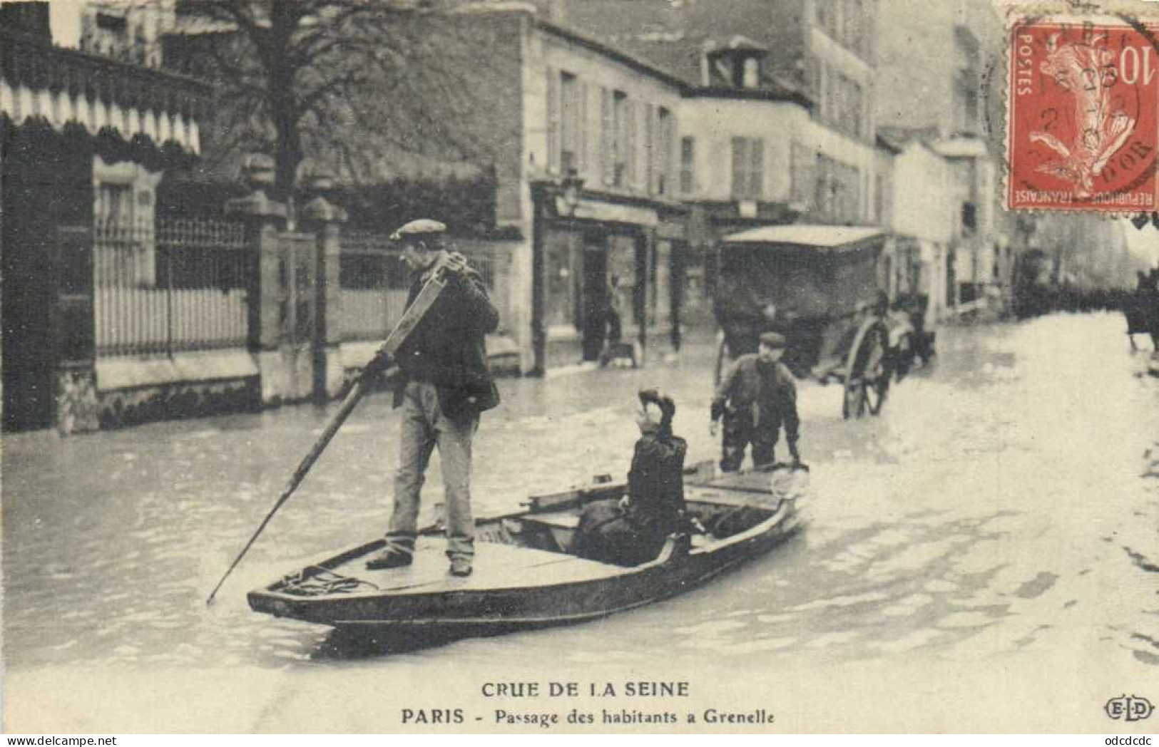 DESTOCKAGE Avant fermeture boutique T BON LOT 100 CPA  INONDATIONS DE PARIS 1910 Touies Animées  (toutes scannées )