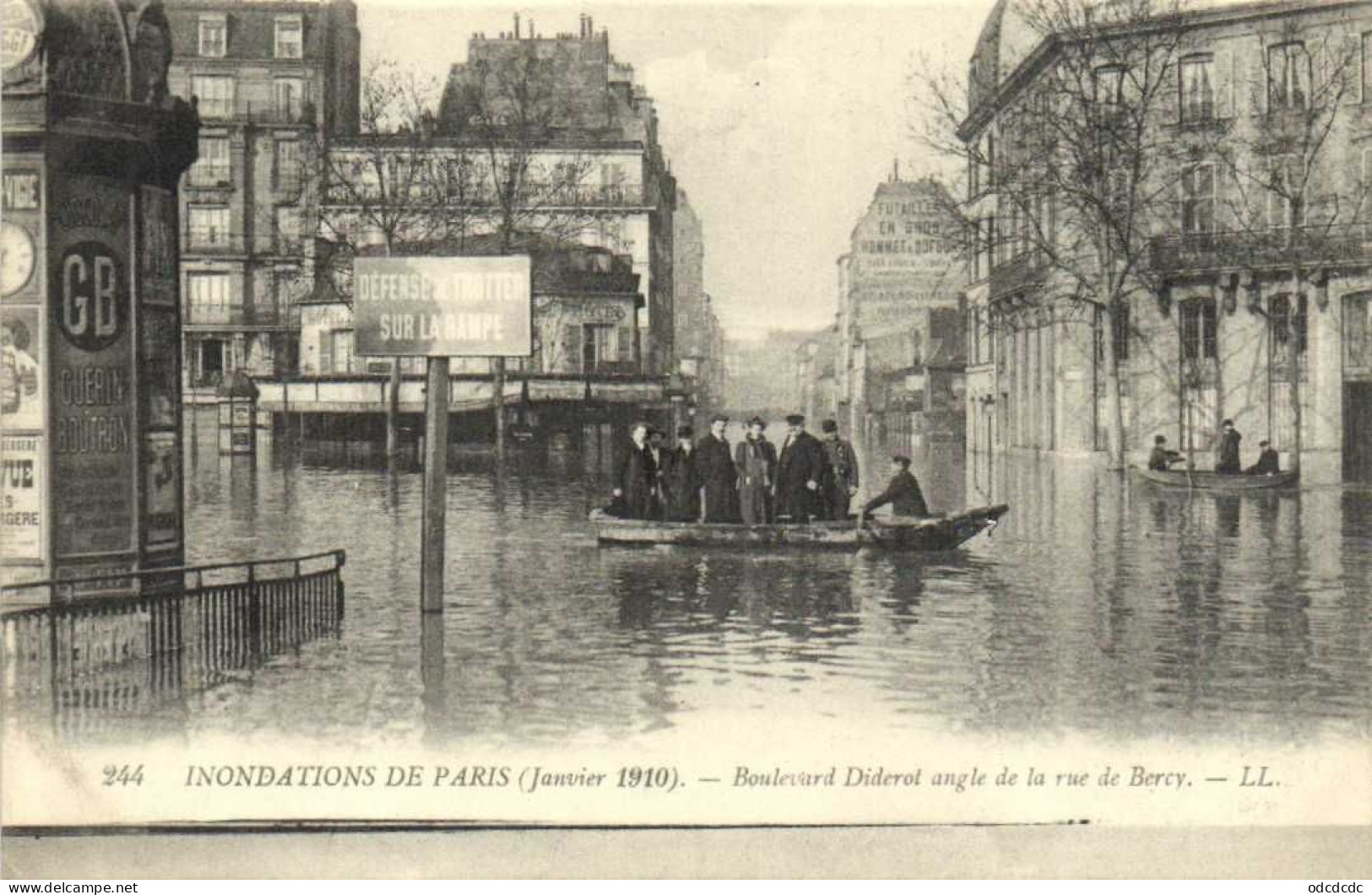 DESTOCKAGE Avant fermeture boutique T BON LOT 100 CPA  INONDATIONS DE PARIS 1910 Touies Animées  (toutes scannées )