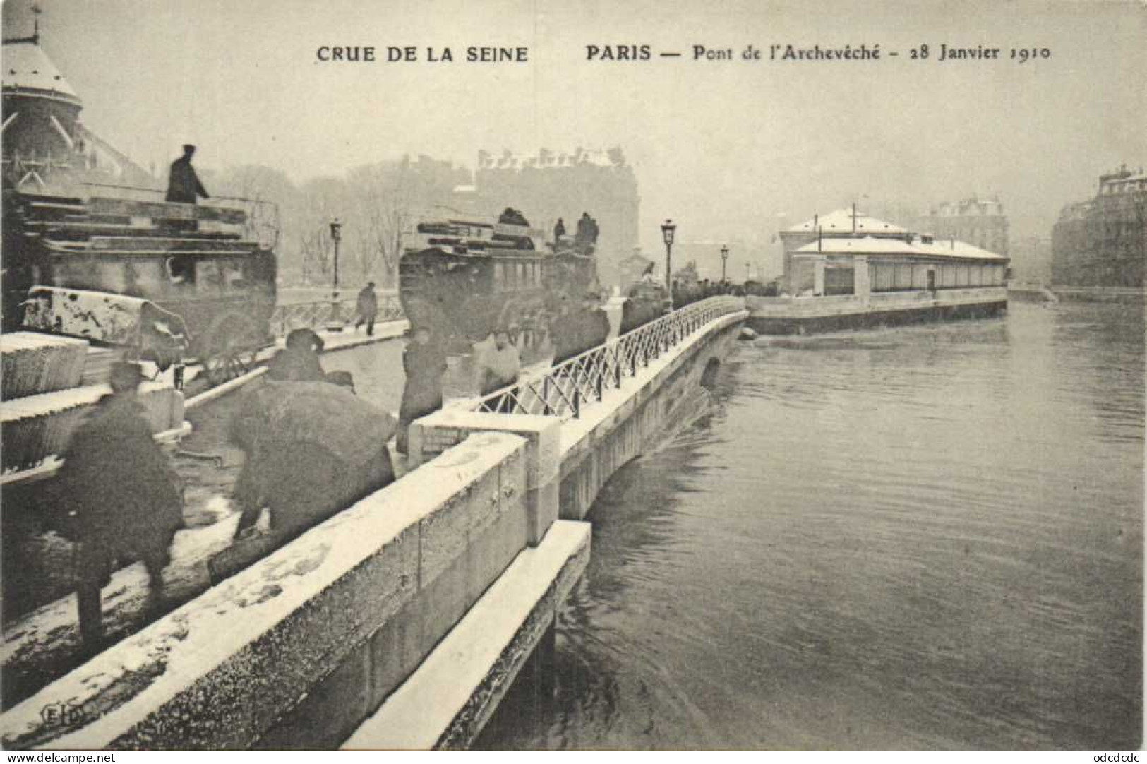 DESTOCKAGE Avant fermeture boutique T BON LOT 100 CPA  INONDATIONS DE PARIS 1910 Touies Animées  (toutes scannées )