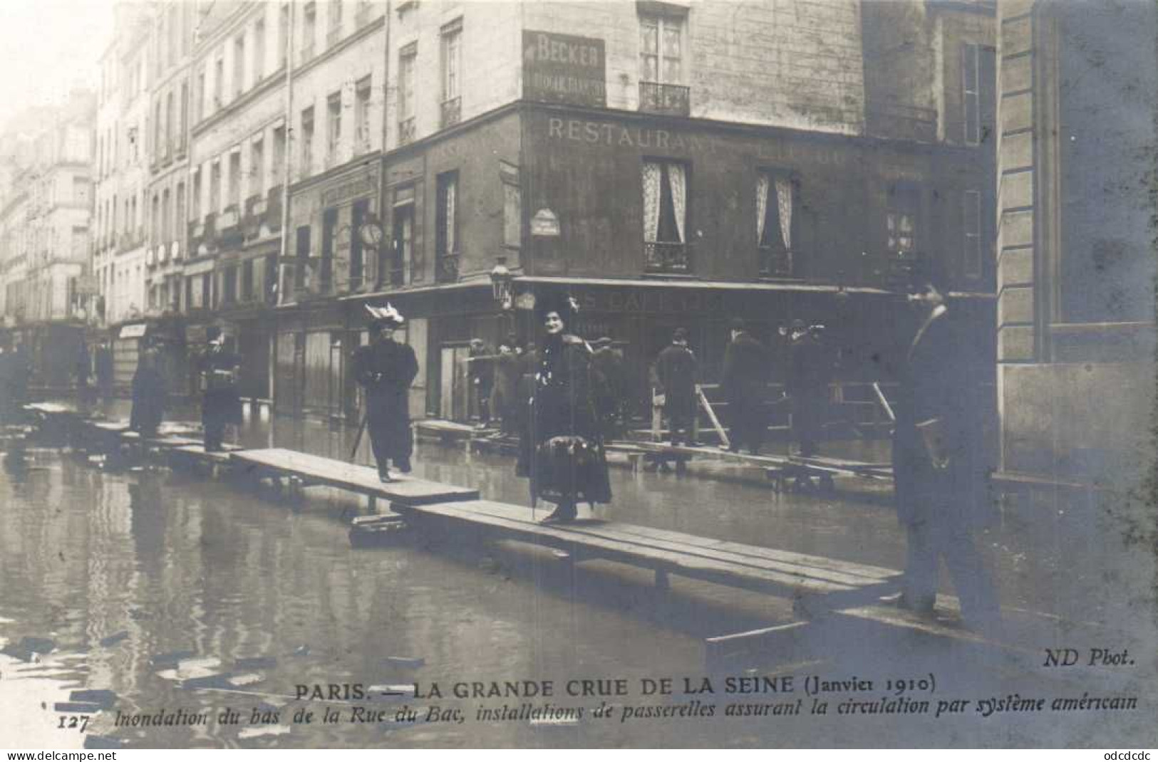 DESTOCKAGE Avant fermeture boutique T BON LOT 100 CPA  INONDATIONS DE PARIS 1910 Touies Animées  (toutes scannées )