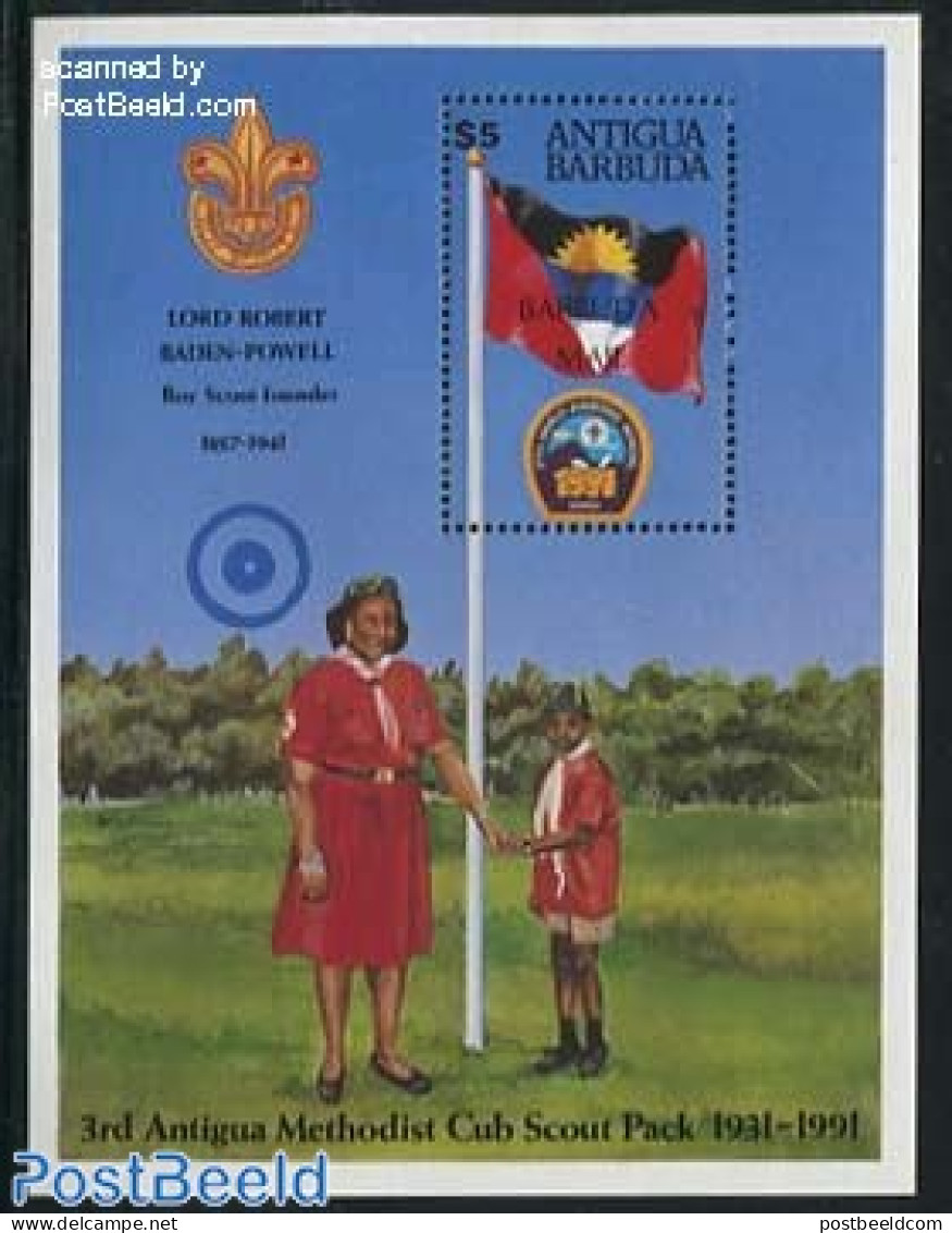 Barbuda 1992 World Jamboree South Korea S/s, Mint NH, History - Sport - Flags - Scouting - Barbuda (...-1981)