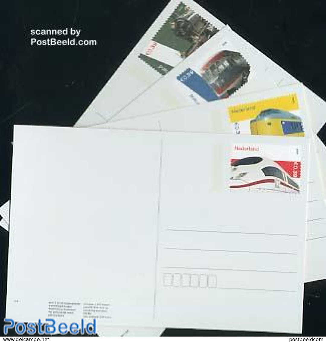 Netherlands 2005 Postcard Set Railways, Unused Postal Stationary, Transport - Railways - Covers & Documents