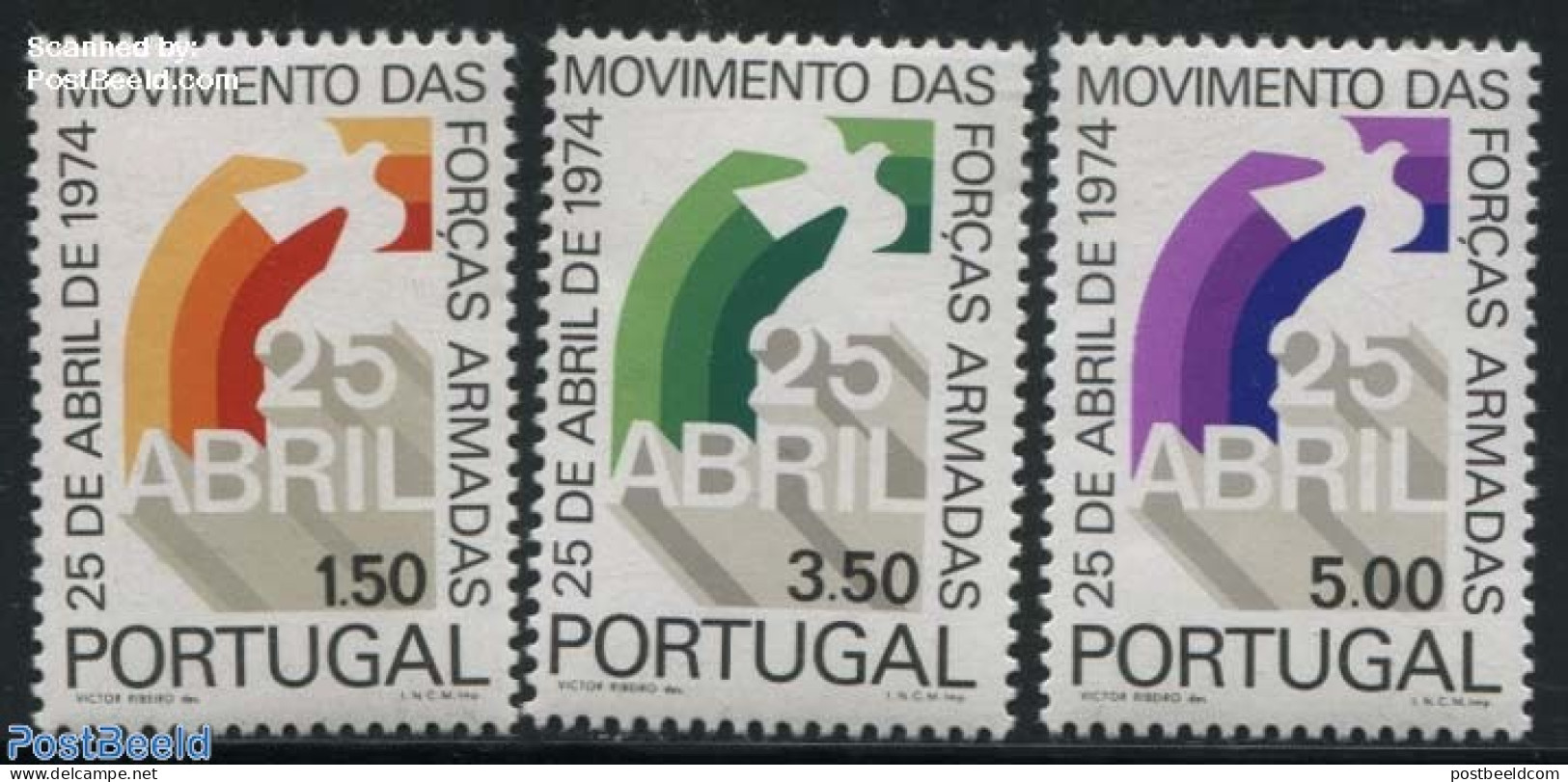 Portugal 1974 Army 3v, Mint NH - Ongebruikt