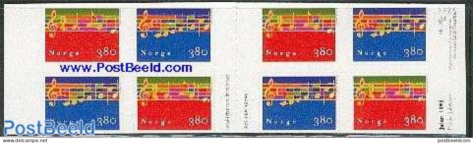Norway 1998 Christmas Booklet, Mint NH, Performance Art - Religion - Music - Christmas - Stamp Booklets - Neufs