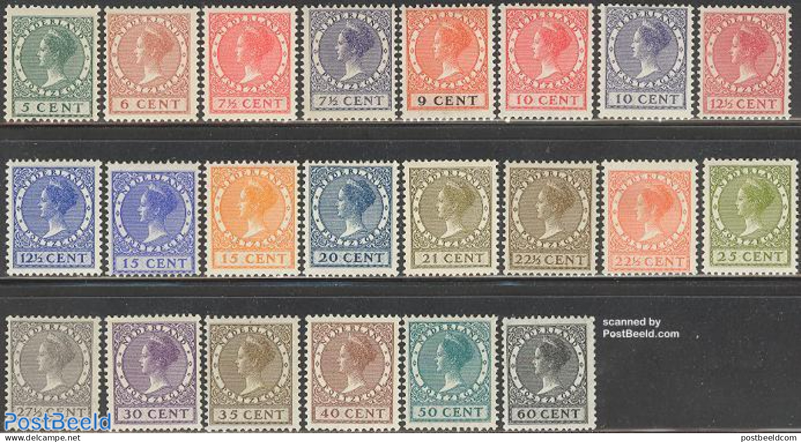 Netherlands 1926 Definitives With WM 22v, Unused (hinged) - Neufs