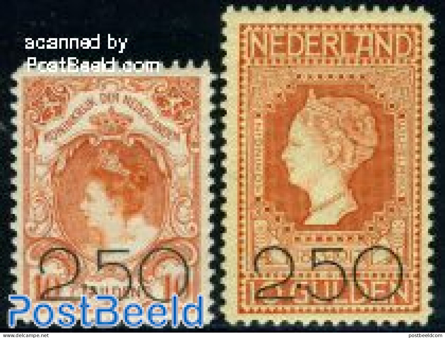 Netherlands 1920 Overprints 2v, Unused (hinged) - Neufs
