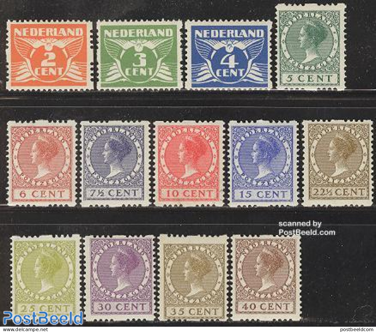 Netherlands 1926 Definitives With WM 13v Syncopatic Perf., Unused (hinged) - Unused Stamps