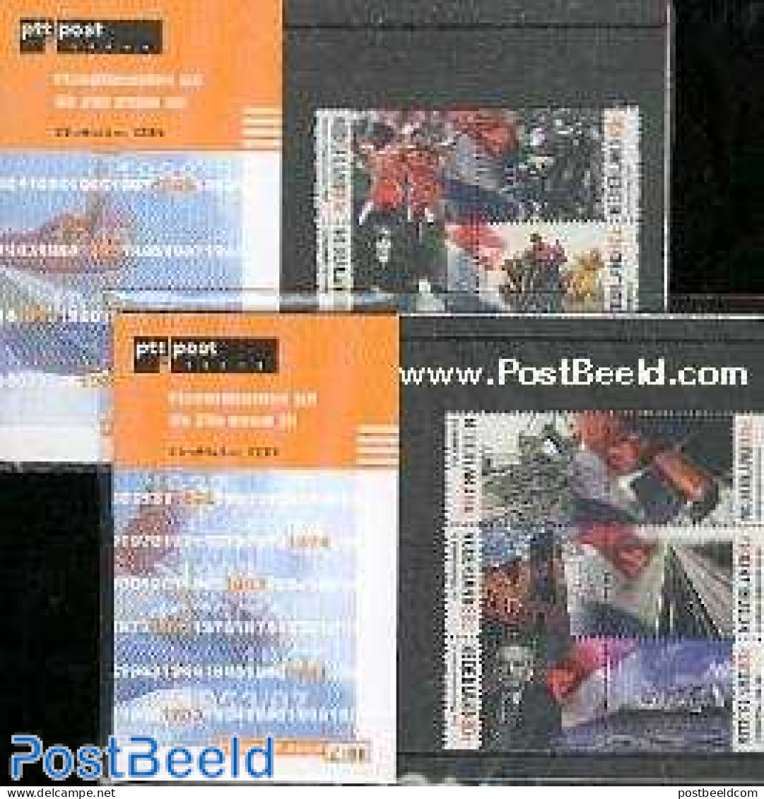 Netherlands 1999 20th Century Presentation Pack 218a+b, Mint NH, Sport - Transport - Skating - Motorcycles - Space Exp.. - Unused Stamps
