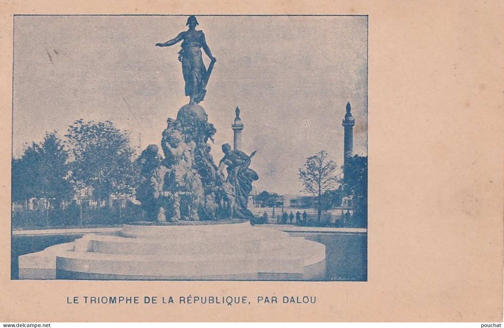 A15-75) PARIS - LE TRIOMPHE DE LA REPUBLIQUE  , PAR DALOU  - ( 2 SCANS ) - Estatuas