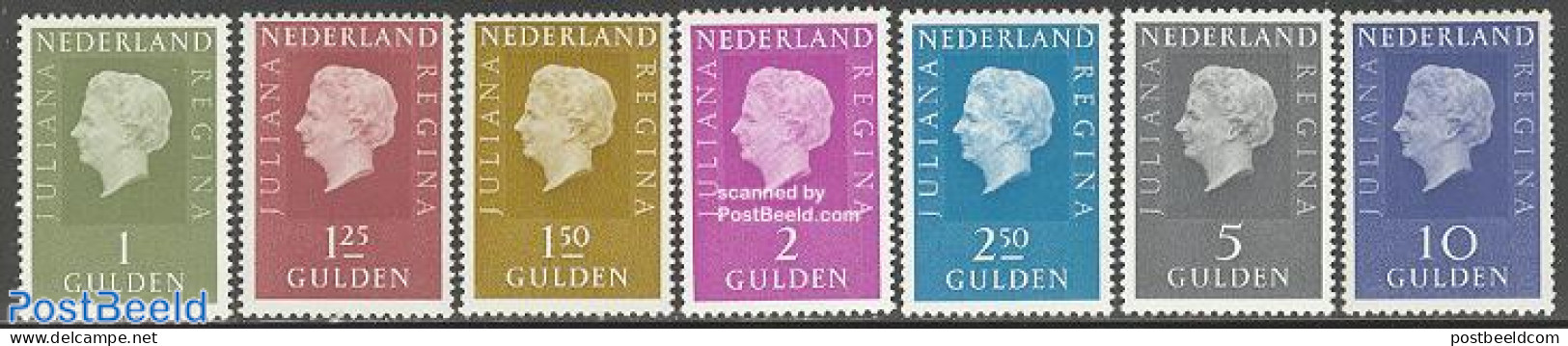 Netherlands 1969 Definitives 7v, Normal Paper, Unused (hinged) - Ongebruikt