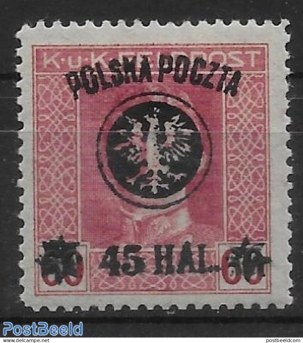 Poland 1918 Stamp Out Of Set. 1 V., Unused (hinged) - Ongebruikt