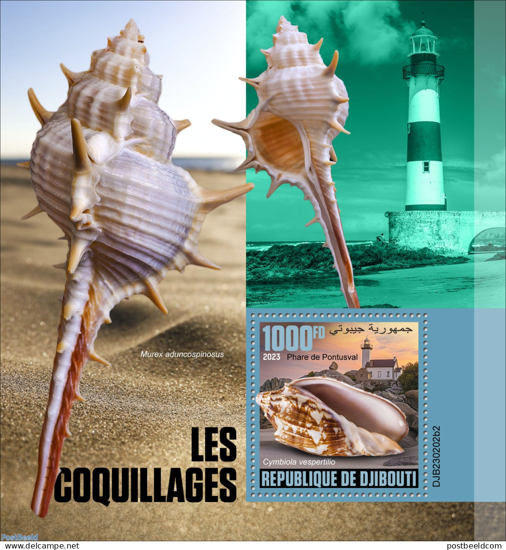 Djibouti 2023 Shells, Mint NH, Nature - Various - Shells & Crustaceans - Lighthouses & Safety At Sea - Marine Life