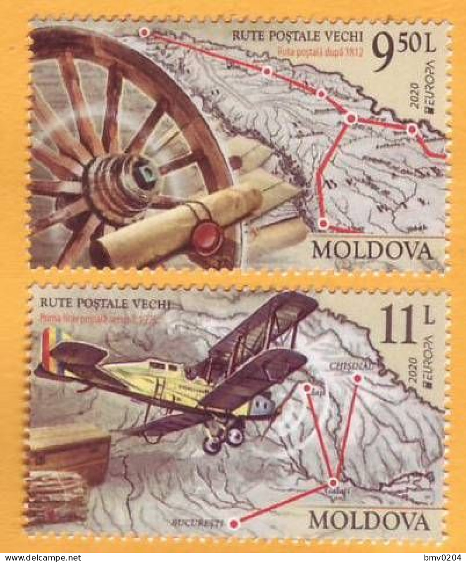 2020  Moldova Moldavie Russia Romania  Europa-cept Chisinau,  Postal Routes Of Bessarabia  2v Mint - 2020