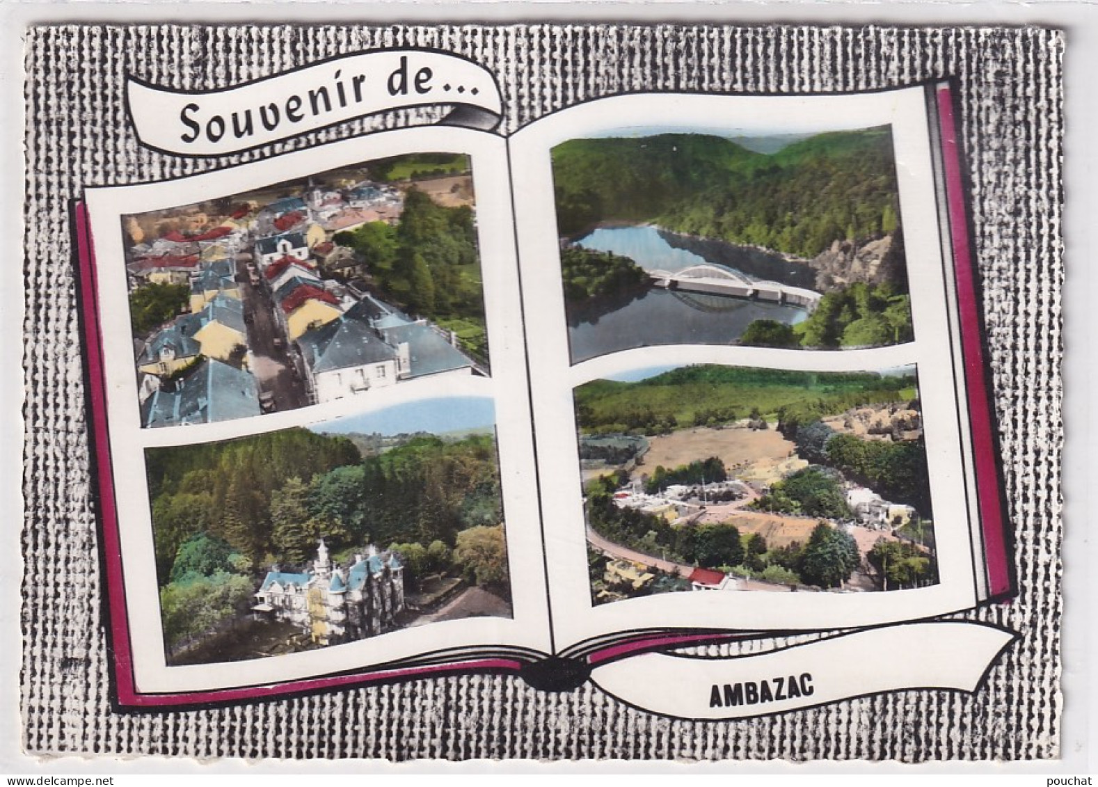 A22-87) AMBAZAC (HAUTE VIENNE) SOUVENIRDE... 4 VUES DIVERSES  - 1964 - ( 2 SCANS ) - Ambazac