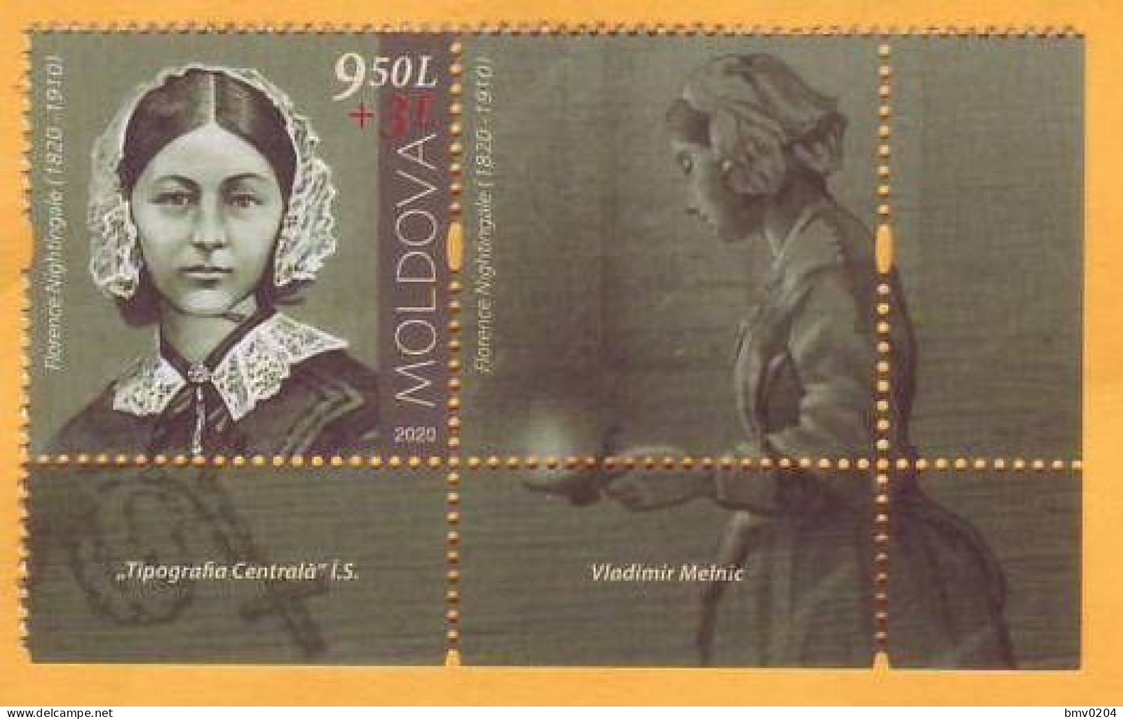 2020 Moldova  Florence Nightingale 200 Medicine Covid-19 Hospital, Mercy, Wounded, War, Crimea, London 1v Mint - Moldova