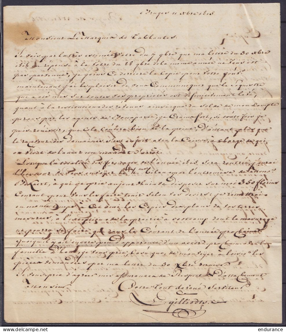 L. Datée 11 Décembre 1815 Pour SEVILLE (Espagne) - 1815-1830 (Dutch Period)