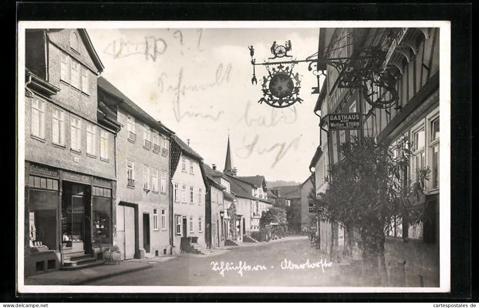 AK Schlüchtern, Obertorstrasse Mit Gasthaus Zum Weissen Stern  - Schluechtern