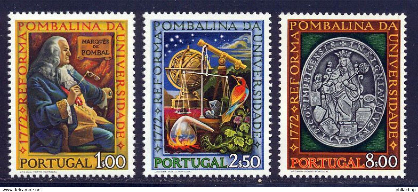 Portugal 1972 Yvert 1162 / 1164 ** TB Bord De Feuille - Unused Stamps
