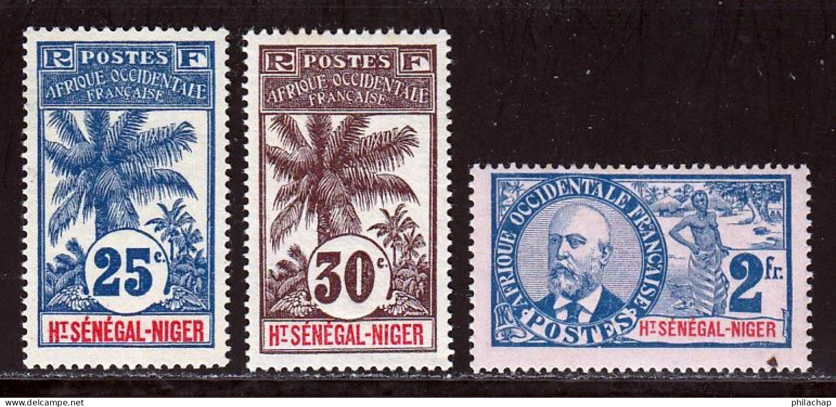 Haut-Senegal & Niger 1906 Yvert 8 - 9 - 16 * TB Charniere(s) - Nuevos