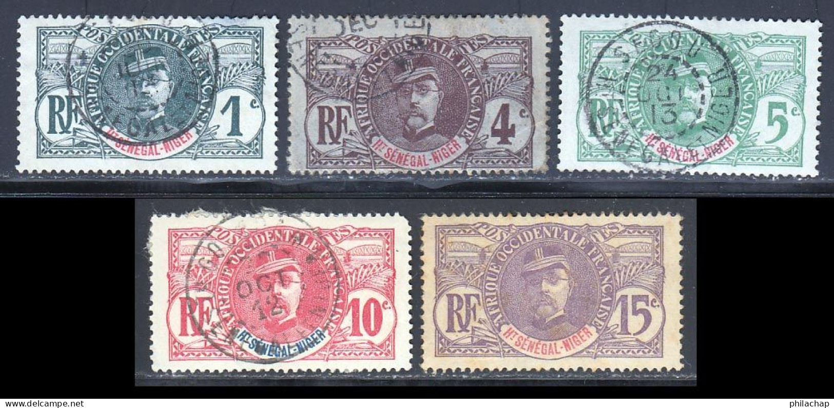 Haut-Senegal & Niger 1906 Yvert 1 - 3 / 6 (o) B Oblitere(s) - Used Stamps