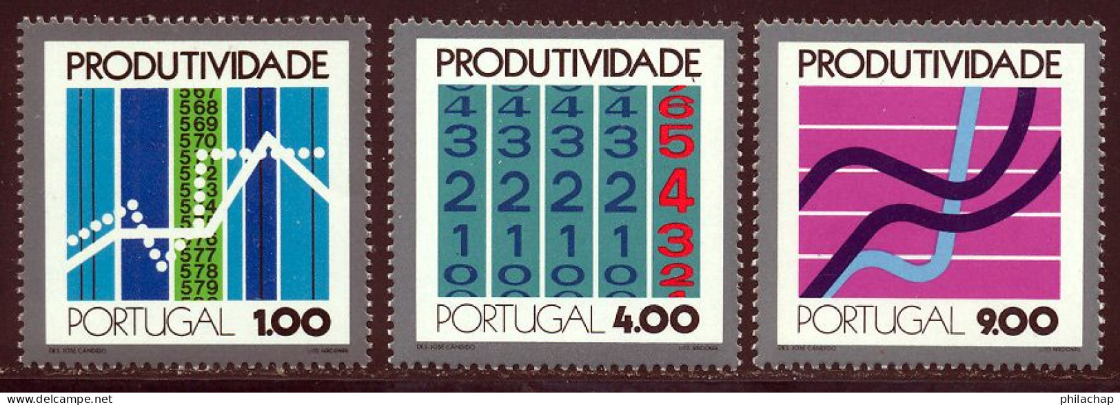 Portugal 1973 Yvert 1176 / 1178 ** TB Bord De Feuille - Unused Stamps