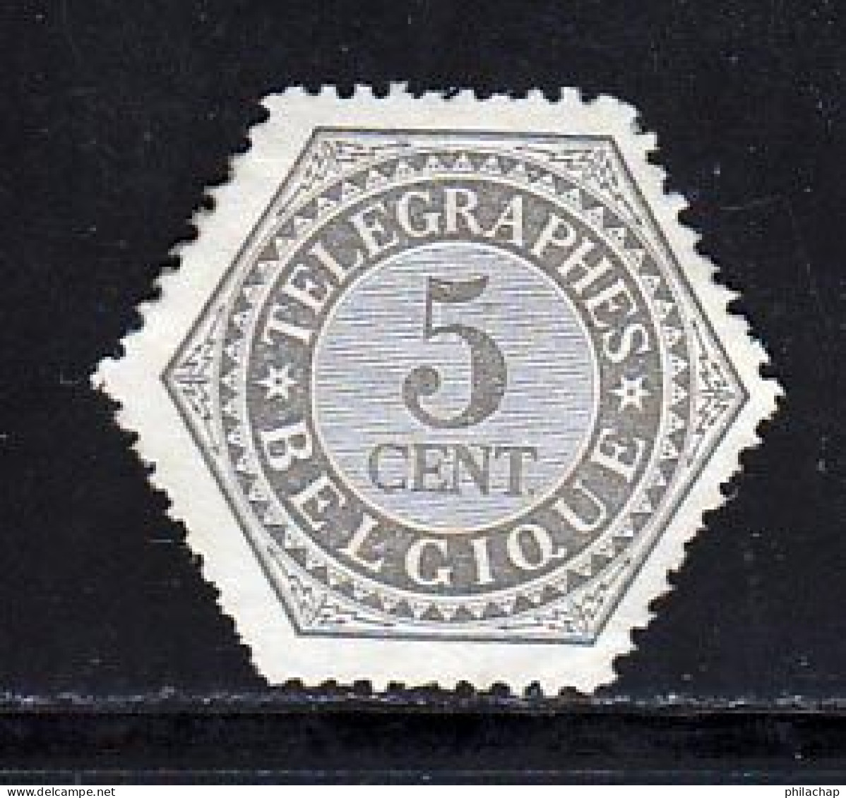 Belgique Telegraphe 1879 Yvert 8 (*) TB Neuf Sans Gomme - Timbres Télégraphes [TG]