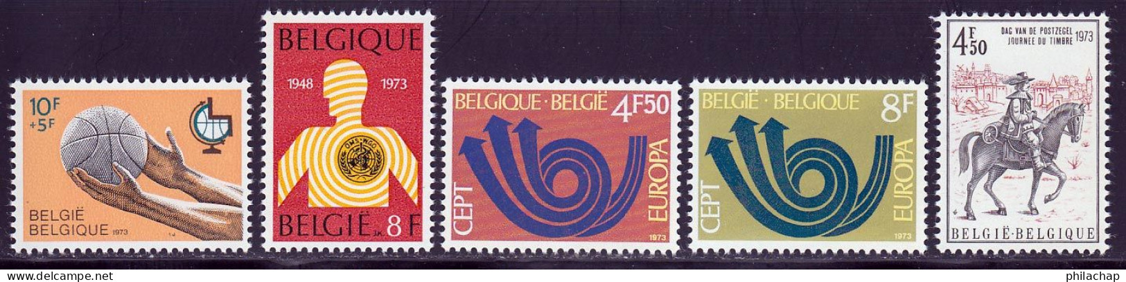 Belgique 1973 Yvert 1656 - 1657 - 1661 / 1663 ** TB - Unused Stamps