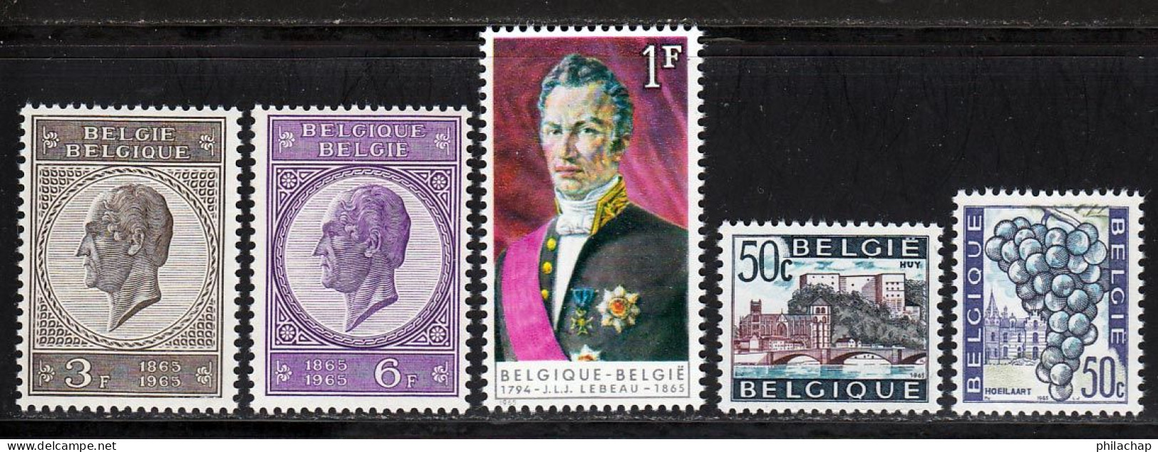 Belgique 1965 Yvert 1349 / 1353 ** TB - Unused Stamps