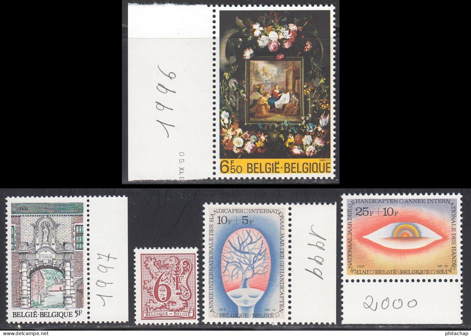 Belgique 1980 Yvert 1996 / 2000 ** TB - Neufs