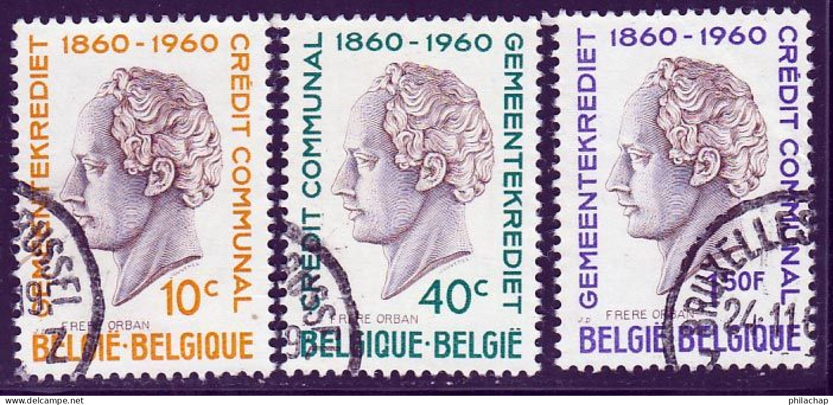 Belgique 1960 Yvert 1159 / 1161 (o) B Oblitere(s) - Gebraucht