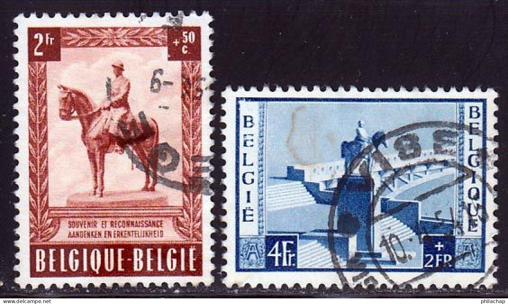 Belgique 1954 Yvert 938 / 939 (o) B Oblitere(s) - Gebraucht