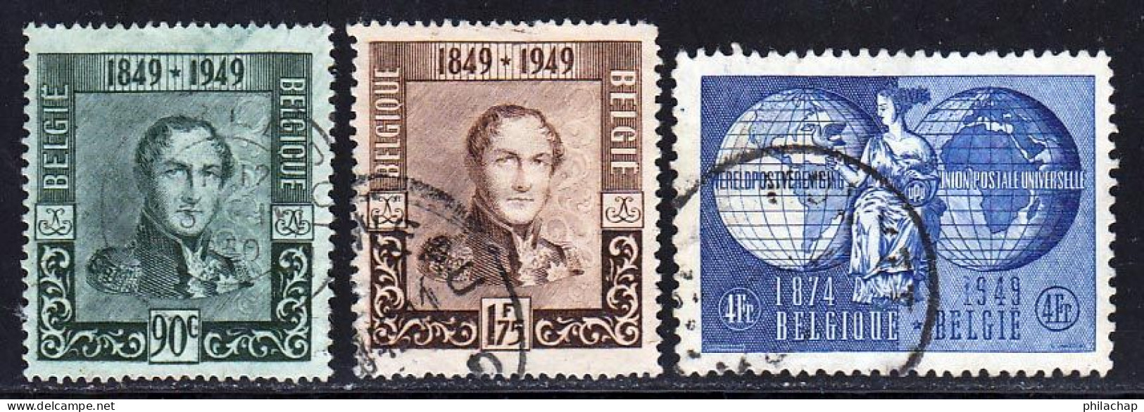 Belgique 1949 Yvert 807 - 808 - 812 (o) B Oblitere(s) - Used Stamps