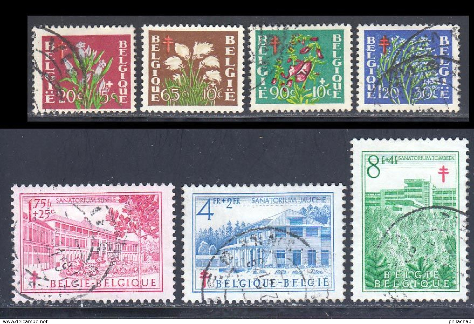 Belgique 1950 Yvert 834 / 840 (o) B Oblitere(s) - Gebraucht