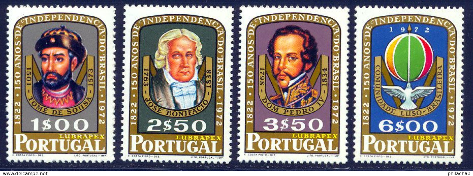 Portugal 1972 Yvert 1165 / 1168 ** TB Bord De Feuille - Unused Stamps