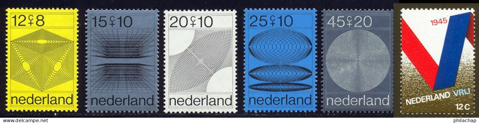 Pays-Bas 1970 Yvert 908 / 913 ** TB - Unused Stamps