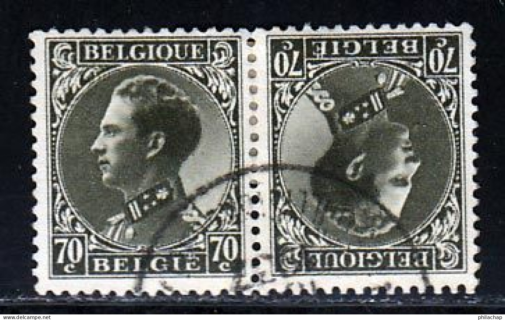 Belgique 1934 Yvert 401a (o) B Oblitere(s) - 1934-1935 Leopold III.