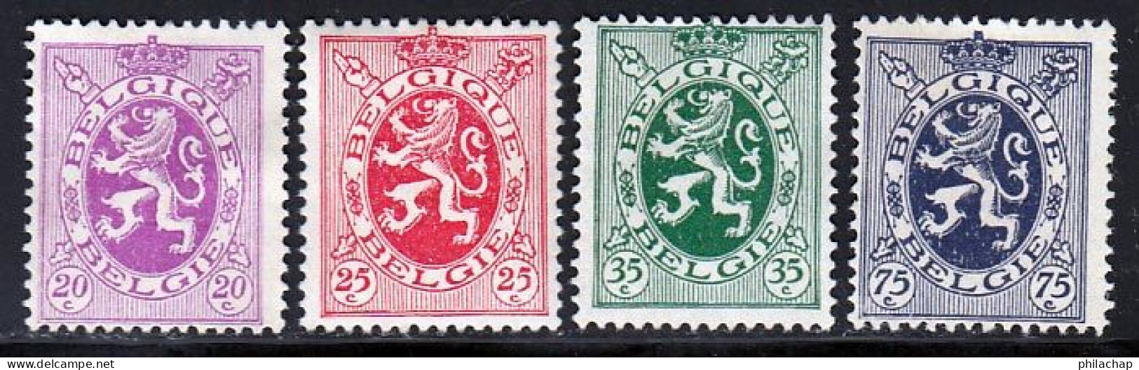 Belgique 1929 Yvert 281 / 283 - 288 (*) TB Neuf Sans Gomme - 1929-1937 Leone Araldico