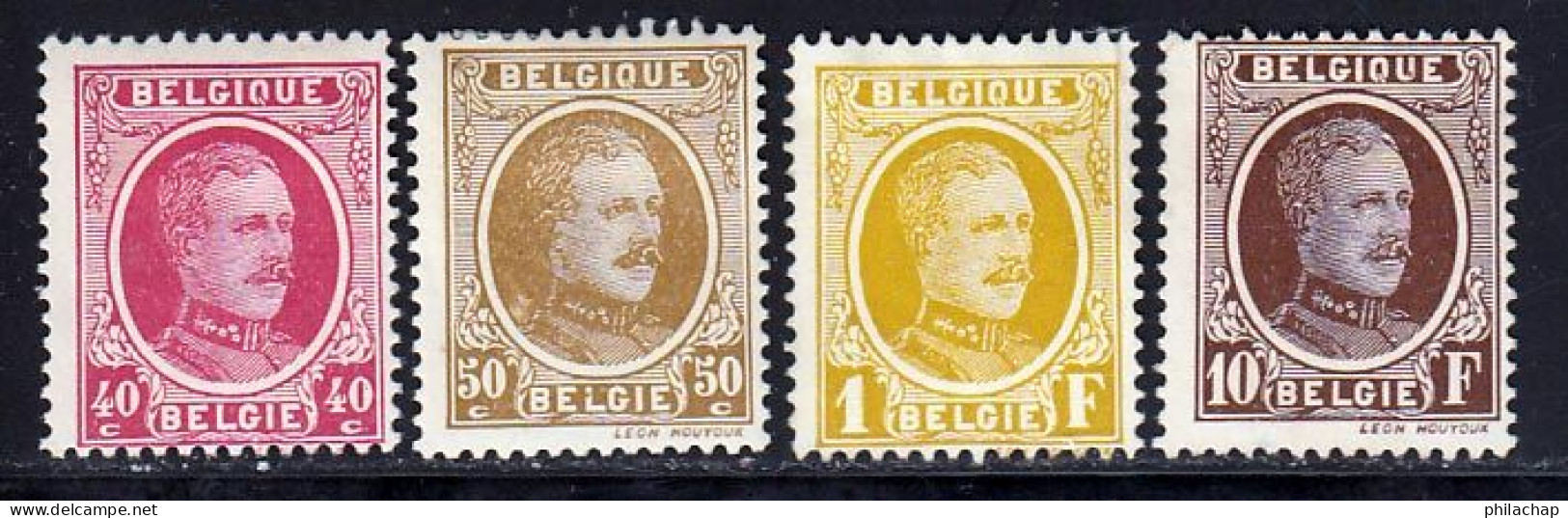 Belgique 1921 Yvert 202 - 203 - 205 - 210 (*) B Neuf Sans Gomme - 1922-1927 Houyoux