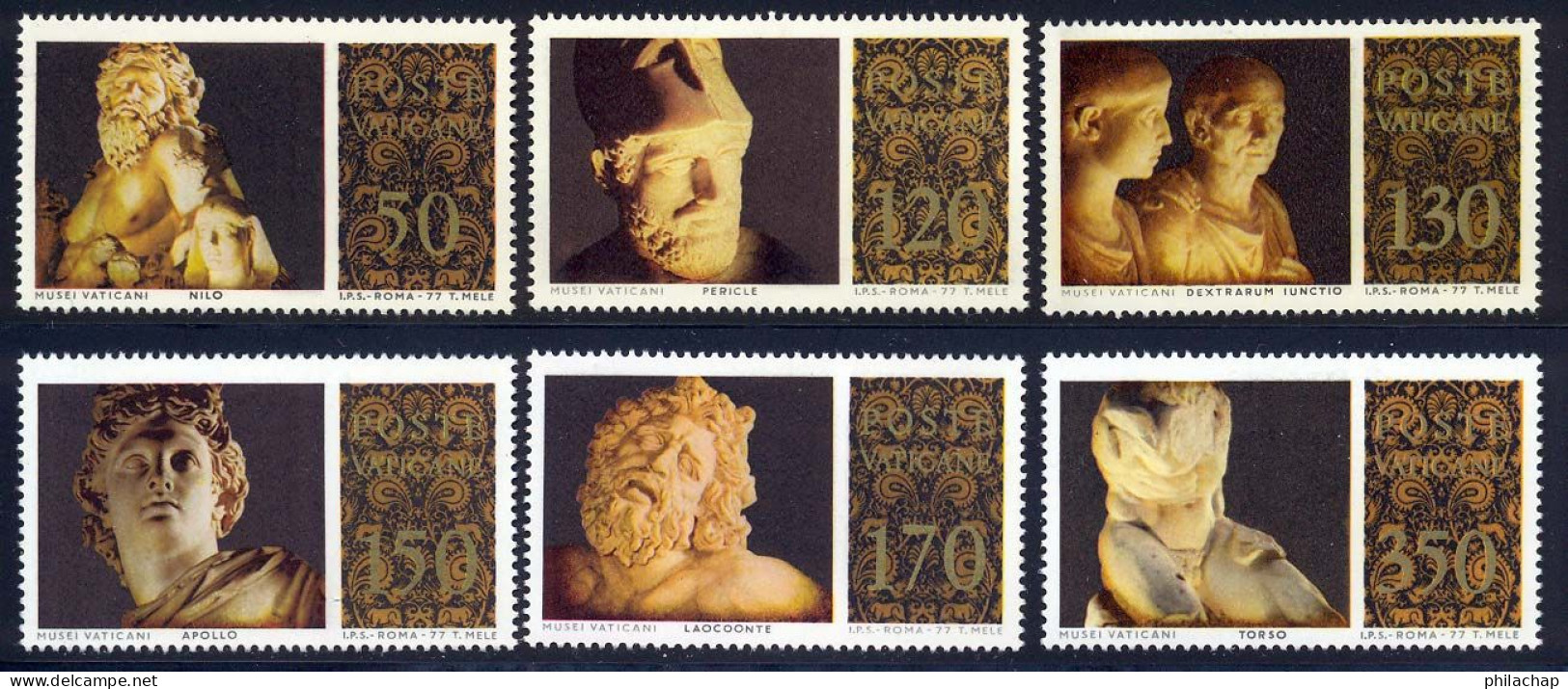 Vatican 1977 Yvert 638 / 643 ** TB Bord De Feuille - Unused Stamps