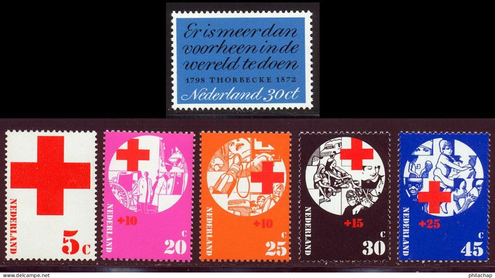 Pays-Bas 1972 Yvert 965 / 970 ** TB - Unused Stamps