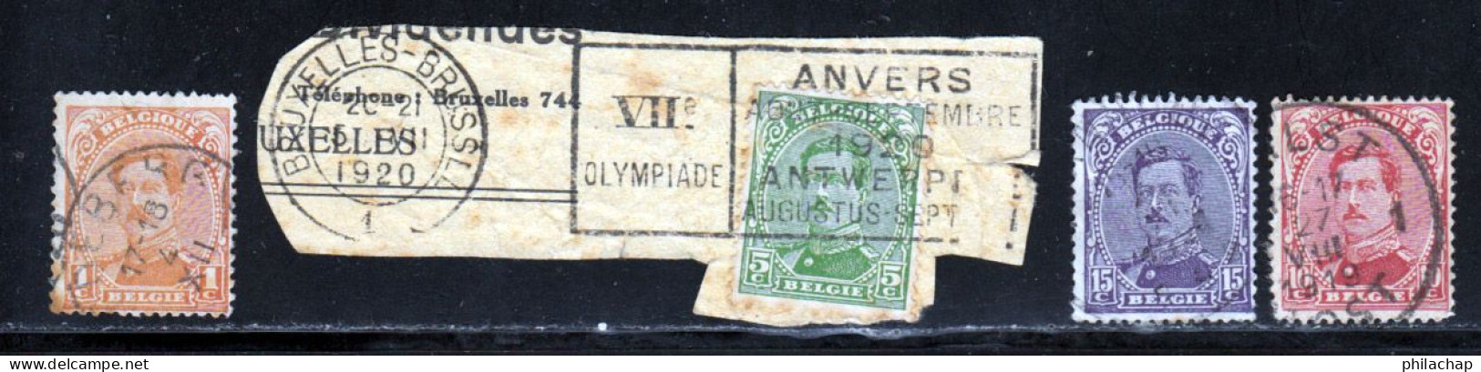 Belgique 1915 Yvert 135 - 137 / 139 (o) B Oblitere(s) - 1915-1920 Albert I.